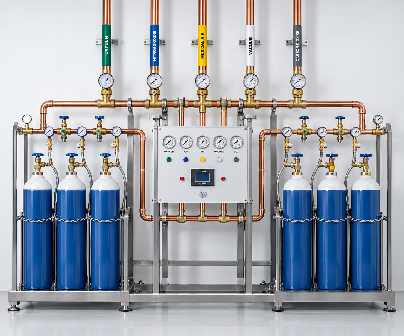 Medical gas pipeline system installation